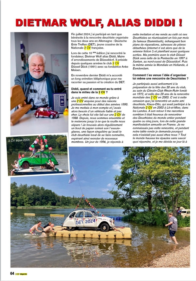 Anton Wolfpril im 2CV Magazine No 161